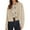 Beige, variant on Women's Faux Suede Cropped Jacket Casual Fall Fashion Button Down Winter Coats Outerwear Trendy Clothes