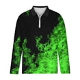 thumbnail image 4 of Qiopertar Liquidation under $5 Mode Hommes Col Rond Manches Longues Imprimé Sans Localisation T-Shirt Décontracté à Fermeture Éclair Blouse Hauts en Liquidation Offres d'Accès Anticipé, 4 of 4
