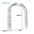 thumbnail image 5 of Metal Garden Arch W74.4'' x H98.4'' Garden Arbor Trellis Climbing Plants Support Rose Arch Outdoor Arch, 5 of 5