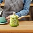 thumbnail image 4 of jifeng Turkish Coffee Pot ,Coffee Pot with Handle, Greek Multipurpose Long Wooden Handle Butter Warmer for Kitchen Picnic Restaurant L, 4 of 8