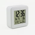 thumbnail image 3 of AQITTI Home Clock Alarm Clock Bedside Battery Powered Lcd Digital Clock with Date & Day Snooze Temperature 12/24H Backlight 3 Volumes Silent Travel Small Clock for Heavy Sleepers Included Batt, 3 of 8