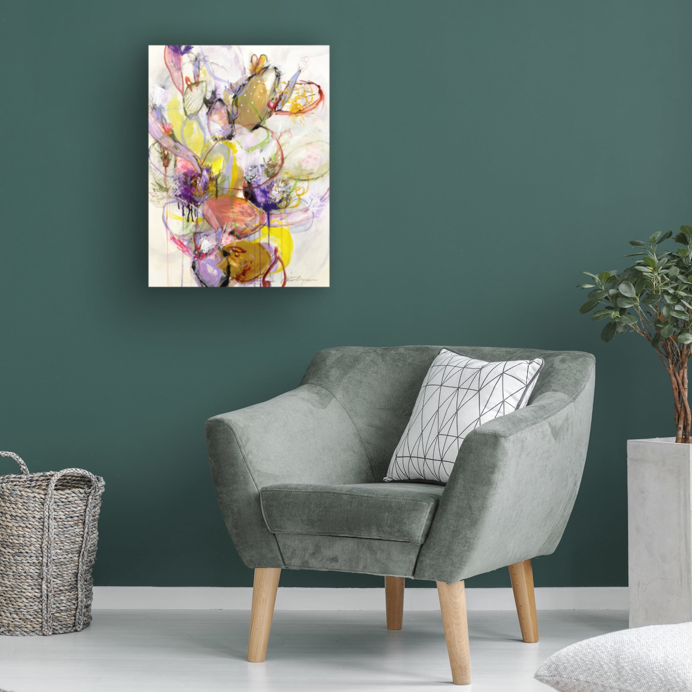 Canvas Wall Art - Kati Bujna 'Cosmic Pear Cactus 3' Wall Art for Living Room, Bedroom, or Office Décor by Trademark Fine Art - 18 x 24 Inches