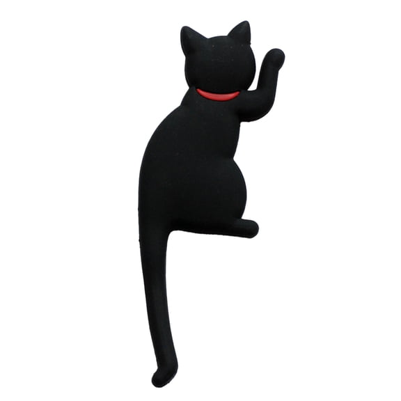 Farfi Creative Fridge Hook Cartoon Animal Shape Cat Tail Refrigerator Magnet Sticker for Home (Black)