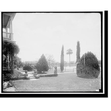 Historic Print, Private gardens at Lake Lucerne, Orlando, Fla., 16" x 20"