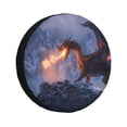 thumbnail image 1 of Fotbe Winter Fire Dragon Funda de Llanta de Repuesto con Estampado, Engrosada, Ajuste Universal para Jeep, Remolque, RV, SUV, Camión-17 inch, 1 of 6