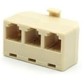thumbnail image 2 of Modular Telephone Splitter Adapter RJ11 6P4C Snap-In Male to Female 3-Way Line Socket Triplex Divider Connector RJ11, 2 of 5
