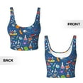 thumbnail image 5 of Picia Different Chemical Things Sports Bra for Women,Padded Strappy Sports Bras Medium Support Yoga Bra with Removable Cups,Running Yoga Bra-XX-Large, 5 of 9
