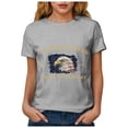 thumbnail image 7 of Duqingm Patriotic Shirts Short Sleeve Independence Day Women’s 250th Anniversary USA Shirt 2026 American Flag Retro Graphic Tee Light Gray,M, 7 of 7