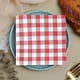 thumbnail image 1 of Penkiiy Pink Gingham Party Supplies, Platos y Servilletas Set Platos de papel rosa y blanco Cocktail Plaid Desechable Servilleta a cuadros Cena Set Cubertería para Baby Shower Boda, 1 of 6