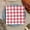 Red, variant on Red and White Plaid Gingham Party Supplies Tableware Set Disposable Paper Plates Napkins Cups Cutlery Spoons for Picnic Decorations Birthday Party Family Dinner