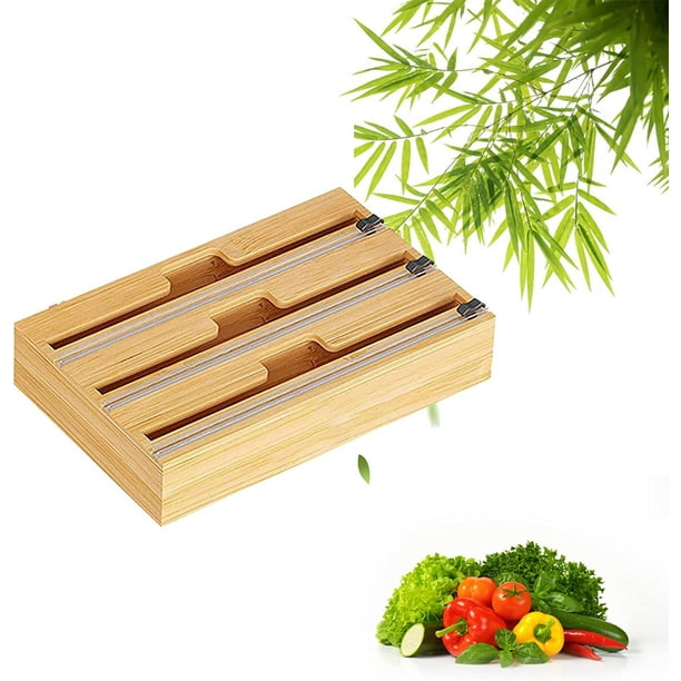 Bamboo Cling Film Storage Bo , with Label Aluminum Foil and Wa Paper