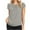 Gray, variant on Spring Tops for Women 2025 Viikei Womens Tops 3/4 Sleeve Women's Chiffon Solid Color Short Sleeve Round Neck Casual Shirt Short Sleeve Blouse