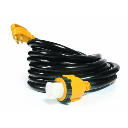 - Camco 55542 25' 50 AMP Standard Male / 50 AMP Locking Female PowerGrip Adapter Extension Cord