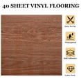 thumbnail image 6 of 40 Sheet Vinyl Flooring 12 x 12 Peel and Stick Floor Tile Waterproof Clearance Vinyl Floor Tiles Walnut Wood Self Adhesive Floor Tiles Sticky Laminate Flooring for Bathroom Kitchen Basement RV, 6 of 14