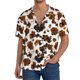 thumbnail image 1 of Fotbe Cow Tie Dye Camisa Estampada de Manga Corta para Hombre, Casual de Verano, Estilo Playero, Sin Arrugas-X-Large, 1 of 5
