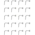 thumbnail image 3 of Laklulu 20 Pieces Curved Nose Stud Stainless Steel Nose Ring Crystals L Bend Nose Screw Piercing, 20 Gauge (Clear), 3 of 5