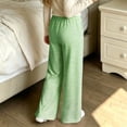 thumbnail image 3 of YUANxueke Girls Elastic Waist Pants Casual Striped Outdoor Straight Leg Soft Comfy Trousers for 4-16 Years, 3 of 6