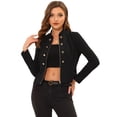 thumbnail image 1 of Chaqueta con cremallera Allegra K estilo vintage Steampunk Negro S, 1 of 4