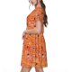 thumbnail image 2 of Easygdp Spider para Vestido Transpirable de Mujer, Vestido Suelto de Manga Corta con Pliegues y Bolsillos para el Verano, 2 of 6