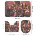 thumbnail image 3 of Destino final-theme 4-Piece Shower Curtain Set with Rugs, Waterproof Bathroom Decor Set Includes Bath Mat, U-Shaped Rug, Toilet Lid Cover and Curtain with Hooks, 3 of 6