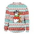 thumbnail image 1 of PMUYBHF Chandail à Capuche pour Hommes Noir Automne et Hiver Tendance Décontractée Imprimé de Noël Chandail Col Rond Chandail à Capuche Graphique pour Hommes, 1 of 4
