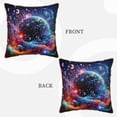 thumbnail image 3 of Fotbe Outer Space Floating Numbers And Letters Pattern Velvet Decorative Throw Pillow Covers with Elegant Piping, Soft Plush Cushion Cover for Sofa, Bed, Car, Office-20"x20", 3 of 8