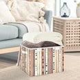 thumbnail image 3 of Yayeee Collapsible Cube Storage Bin with Lid Fabric Closet Decorative Basket with Handles, Brown Abstract Dots, 3 of 7