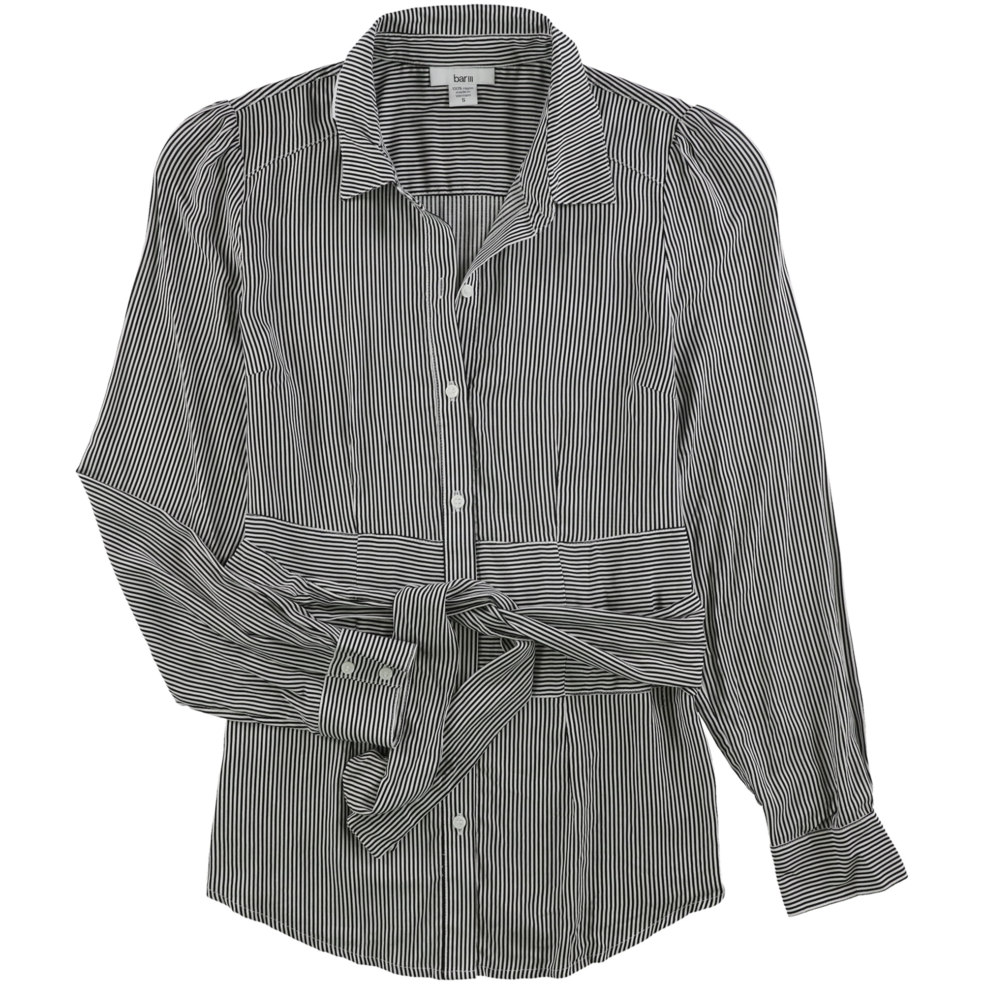 bar III Womens Faux Wrap Button Down 