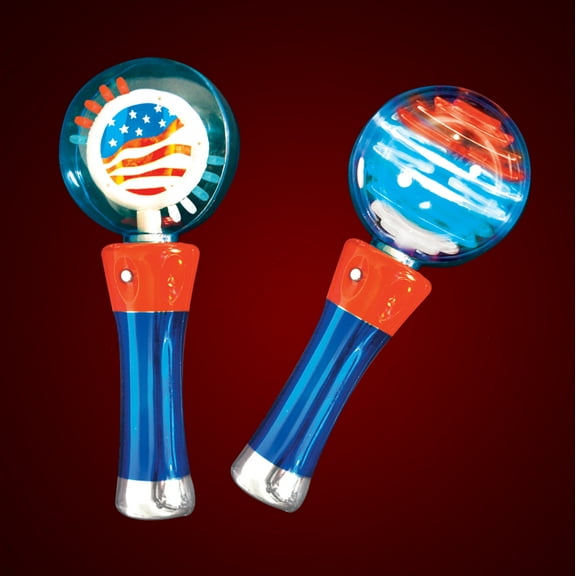 FlashingBlinkyLights Light Up Magic Spinning American Flag Wand