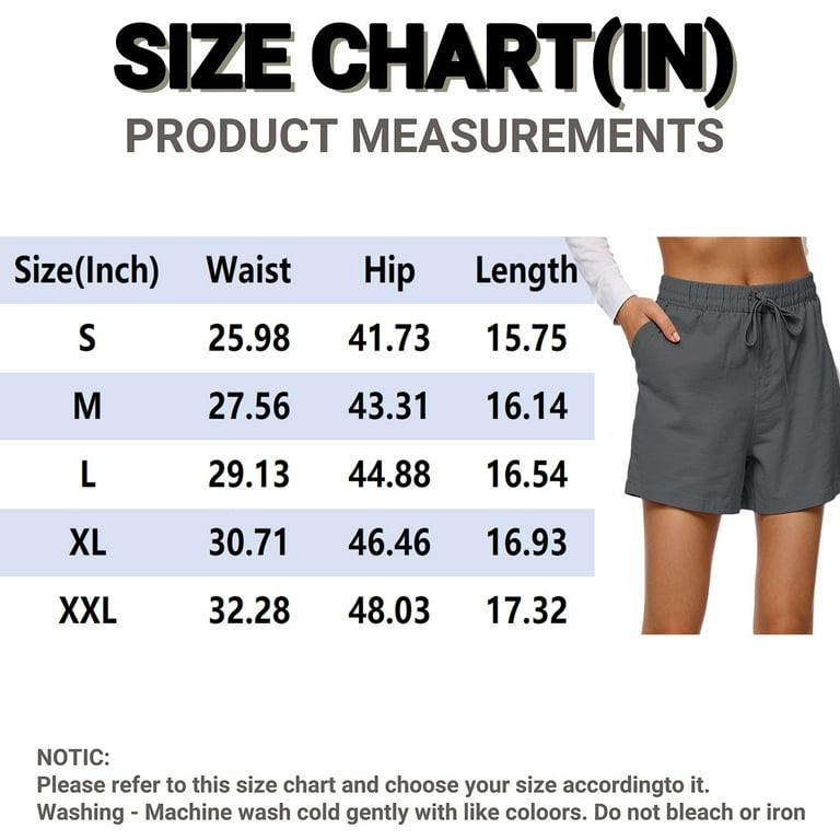 Inch Inseam Measuring Shorts Petite Dressy Linen Shorts Women Inch - Main Image