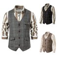 thumbnail image 1 of Wholesale Retro Men's Suit Vest Spring And Summer New Tweed Amekaji British Plus Size Vest, 1 of 3