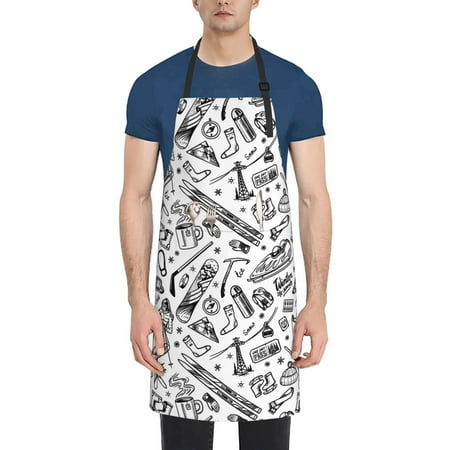 

Coaee winter Ski Element for Waterproof Apron for Unisex Adult with Adjustable Bib Apron