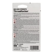 Dynatex Red High Strength Threadlocker 0.20 oz Bottle - Permanent Lock, Anaerobic, Large Fasteners, Vibration & Solvent Resistant (Single)