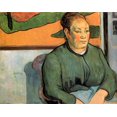 thumbnail image 2 of Gauguin, Paul 32x26 Black Ornate Wood Framed with Double Matting Museum Art Print Titled - Madame Roulin, 2 of 4