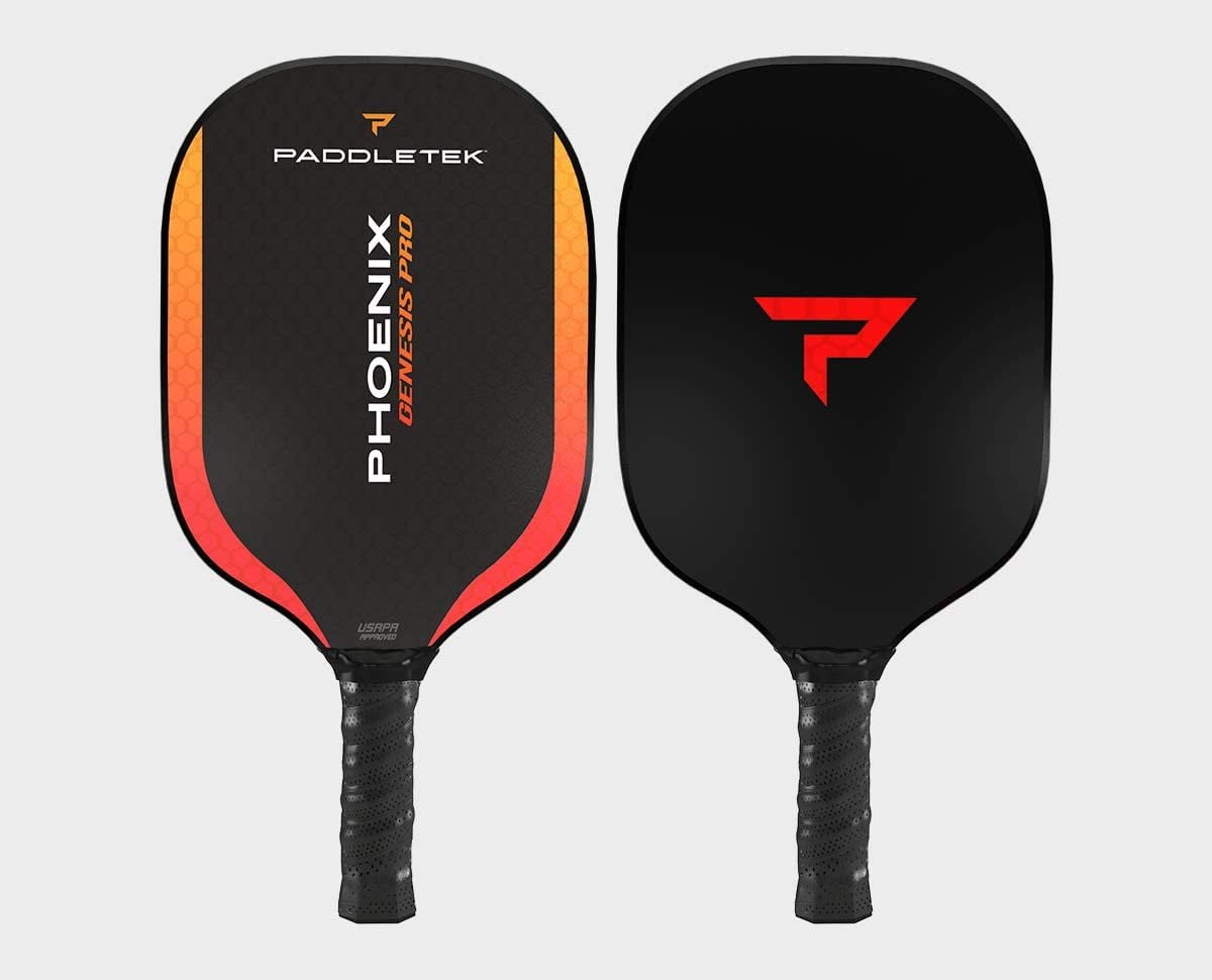 Paddletek Phoenix Genesis Pro Pickleball Paddle | Wildfire (Red) | Thin Grip