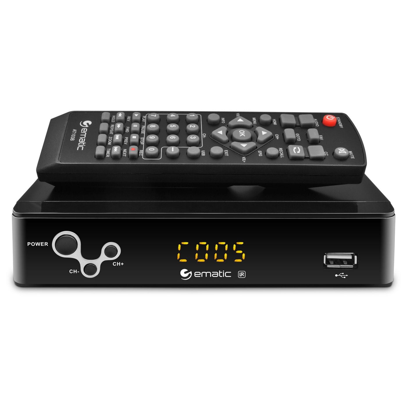 Ematic Digital Converter Multimedia Box with Led Display and Recording