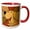 Red/White, variant on 3drose, Funny Yellow Labrador Retriever Art, 11oz Two-tone Yellow Mug