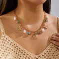 thumbnail image 4 of NICKSUN Boho Beach Seashell Imitation Pearl Layered Necklaces Collection, Multi-Style Ocean Starfish Seahorse Charm Beaded Chokers, Summer Tropical Vacation Dopamine Statement Jewelry, 4 of 8