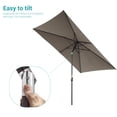 thumbnail image 4 of Sonerlic 6x9 FT Market Umbrellas and Shade, Table Umbrella for Patio and Outdoor With Tilt Button for Deck, Garden and Pool,Taupe, 4 of 7