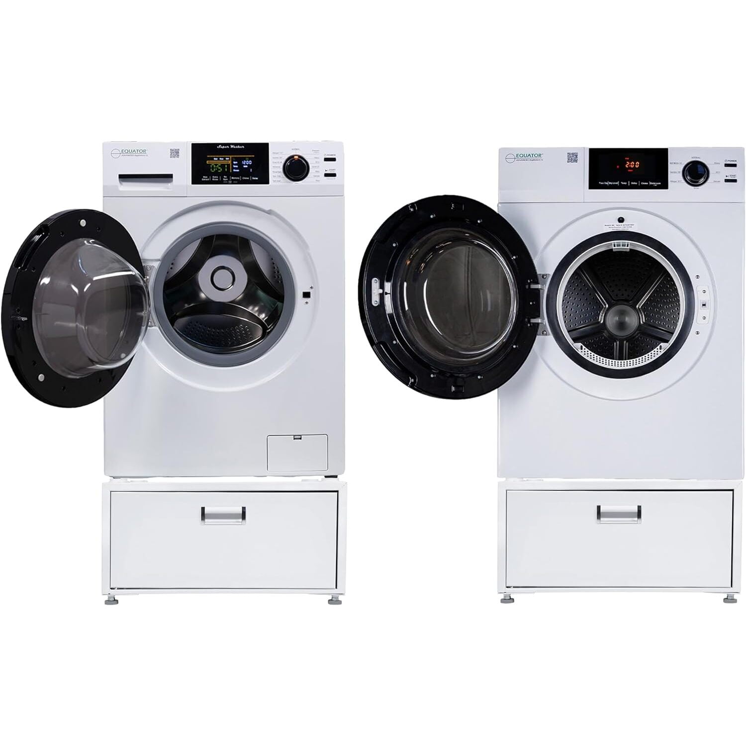 Equator Advanced Appliances Laundry Sani Washer Dryer Set 1.9cf 110V & 4cf 220V Vented