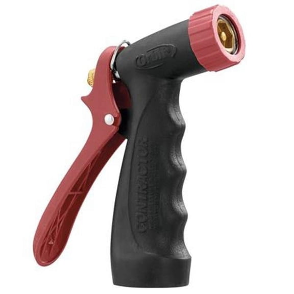 Adjustable Metal Hose Nozzle, Black & Red