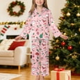 thumbnail image 2 of Gubotare Christmas Pajamas for Kids Girls Cute Pajama Sets Long Sleeve Lovely Sleepwear 2 Piece PJS Multiple Cartoon Jammies Size 7-8 (Pink,7-8 Years), 2 of 9
