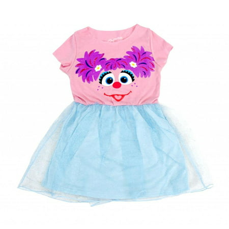Sesame Street Abby Toddlers Blue Glitter Dress