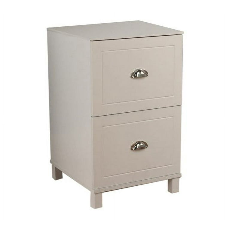 Bradley 2 Drawer Vertical Wood Filing Cabinet White