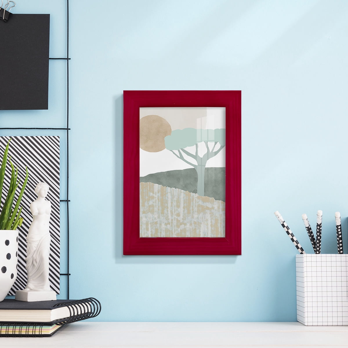 Ennerdale I - Framed Print w/glass - Cherry Red