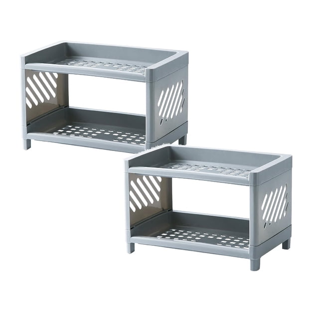 Spoon And Lid Rest Desktop Storage Rack Large Capacity Stackable Cosmetic Organizer Drawers Ideal For Desk Optimization Cosmetic Storage Student Stationery Organization Suitable For Office Gray