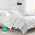 thumbnail image 6 of Bare Home Luxury Duvet Cover and Sham Set - Premium 1800 Collection - Ultra-Soft - Queen, Modern Plaid - White/Gray, 3-Pieces, 6 of 8