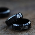 thumbnail image 4 of Viking Ring Nordic Valknut Jewelry Black Futhark Norse Odin Rings (9), 4 of 5