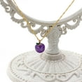 thumbnail image 6 of Uloveido Natural Amethyst Apple Necklace Purple Crystal Apple Fruit Statement Necklace Gifts for Women Christmas Eve Xmas Y4029, 6 of 6