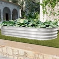 thumbnail image 5 of 6x3ft Galvanized Raised Garden Bed Kit - 1ft Tall Heavy-Duty Planter Box for Vegetables & Flowers, 5 of 10